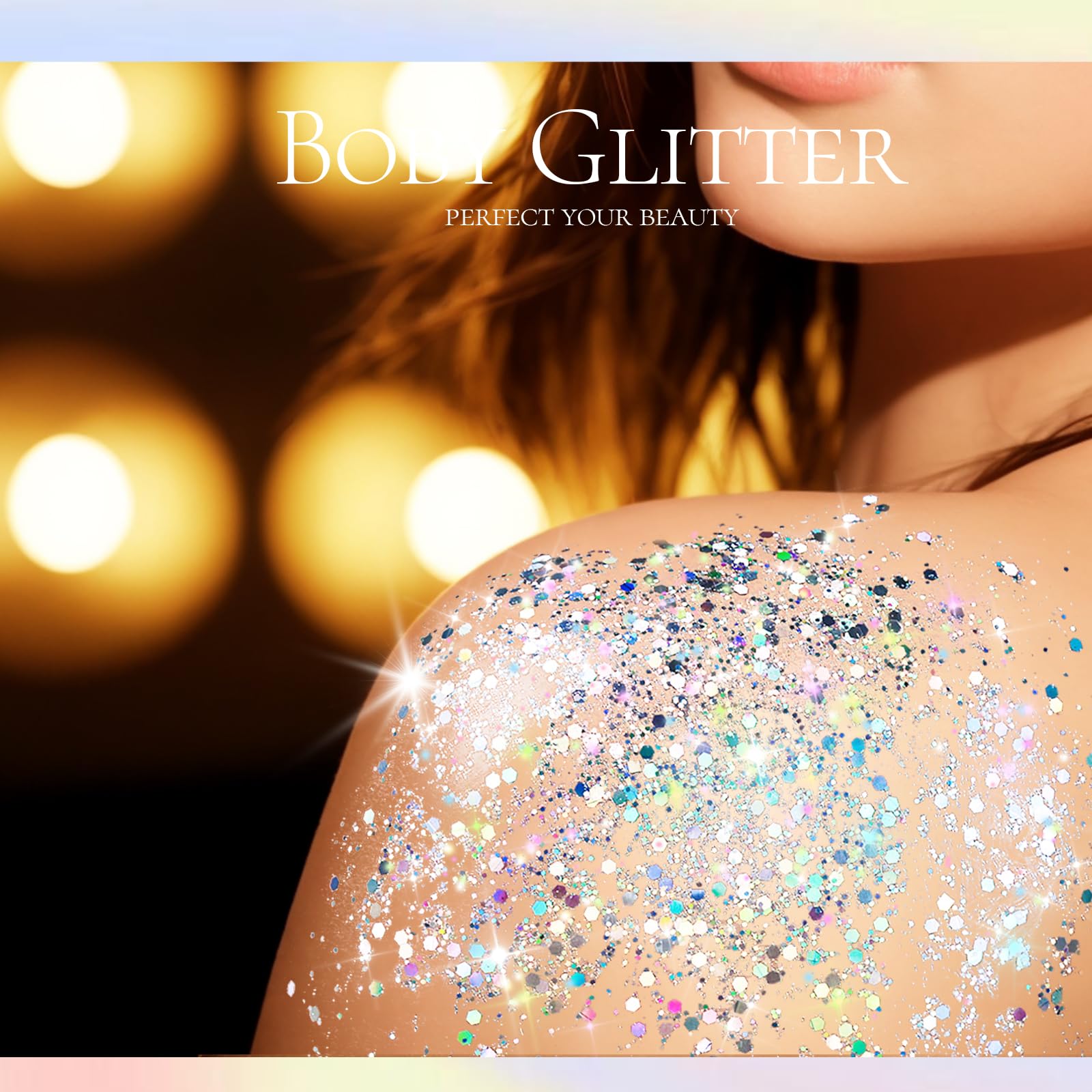 Teenitor hair glitter gel close up showcasing long-lasting party performance on braided hairstyles