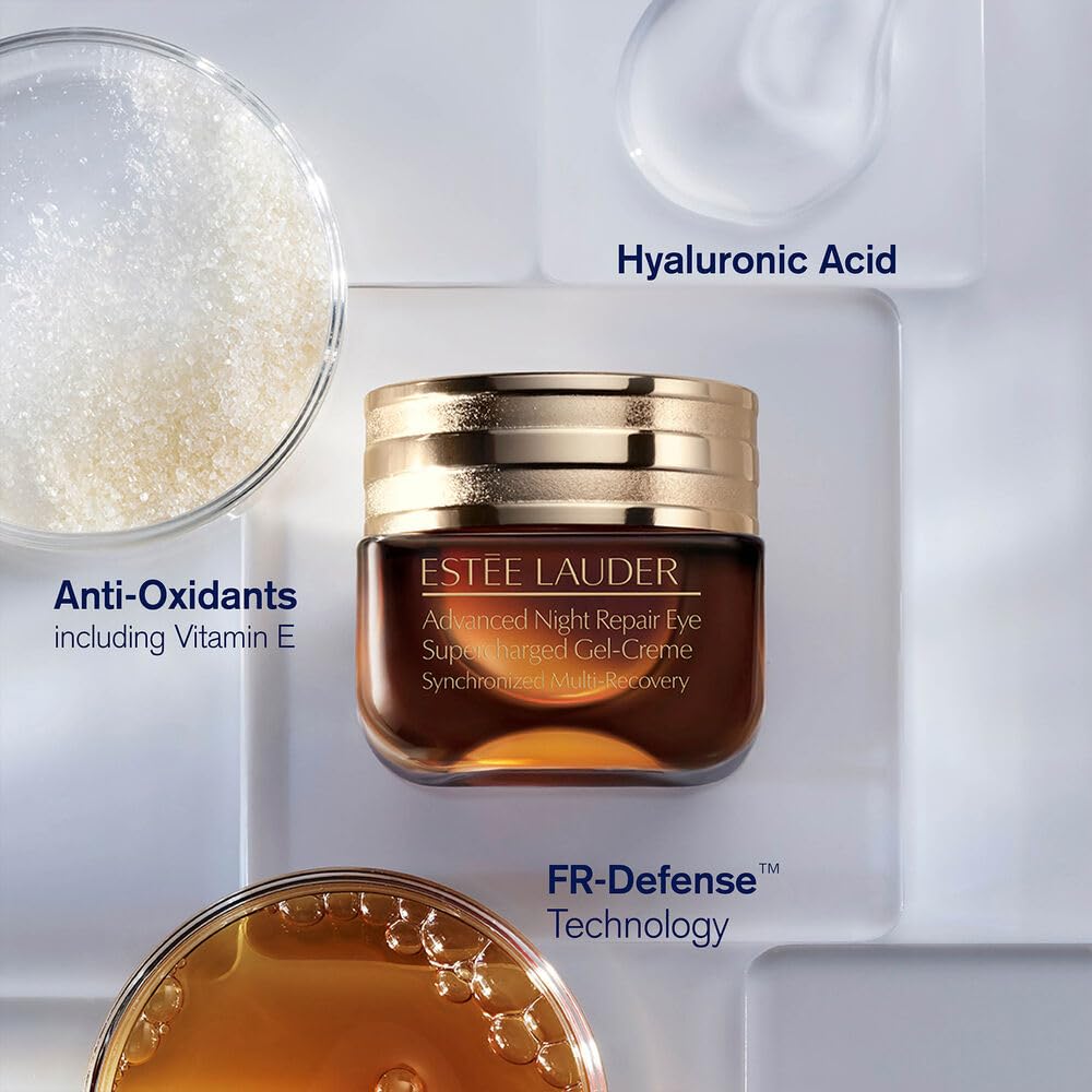Estée Lauder eye cream applied to under eye area