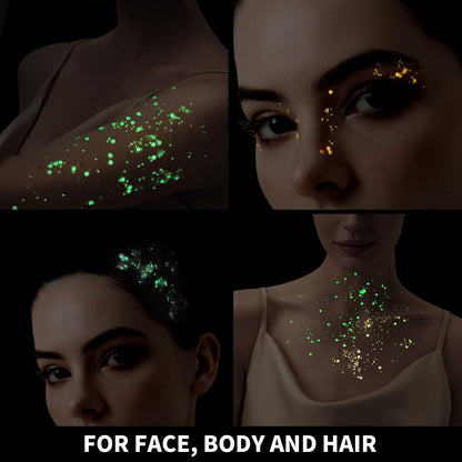 Demonstration of Teenitor quick drying sweat resistant glitter gel on skin
