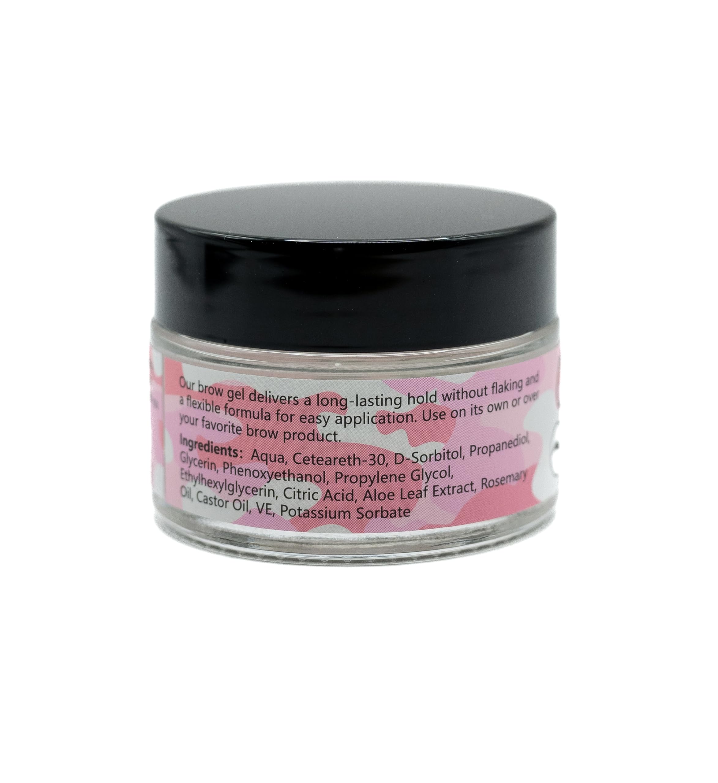 Combat Gel clear eyebrow gel 30ml glass packaging