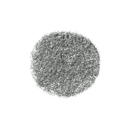 Premium silver face and body glitter packaging showcasing the 0.08 ounce size text