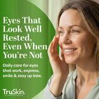 TruSkin eye gel product applied under eye area