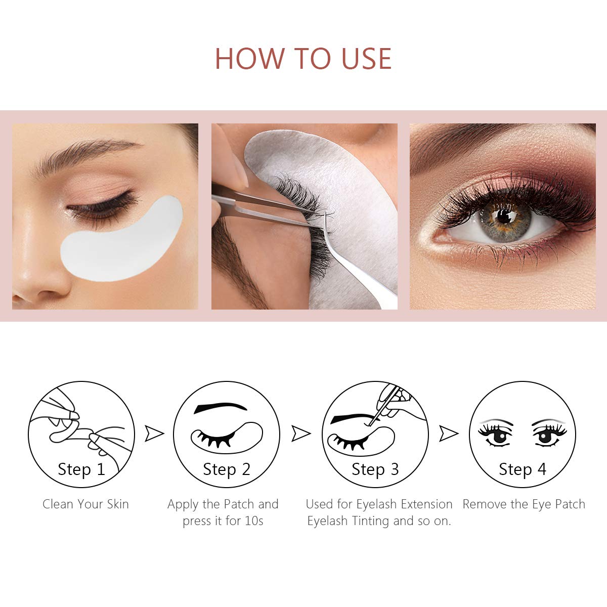 AHIER Eyelash Pads bulk box presentation