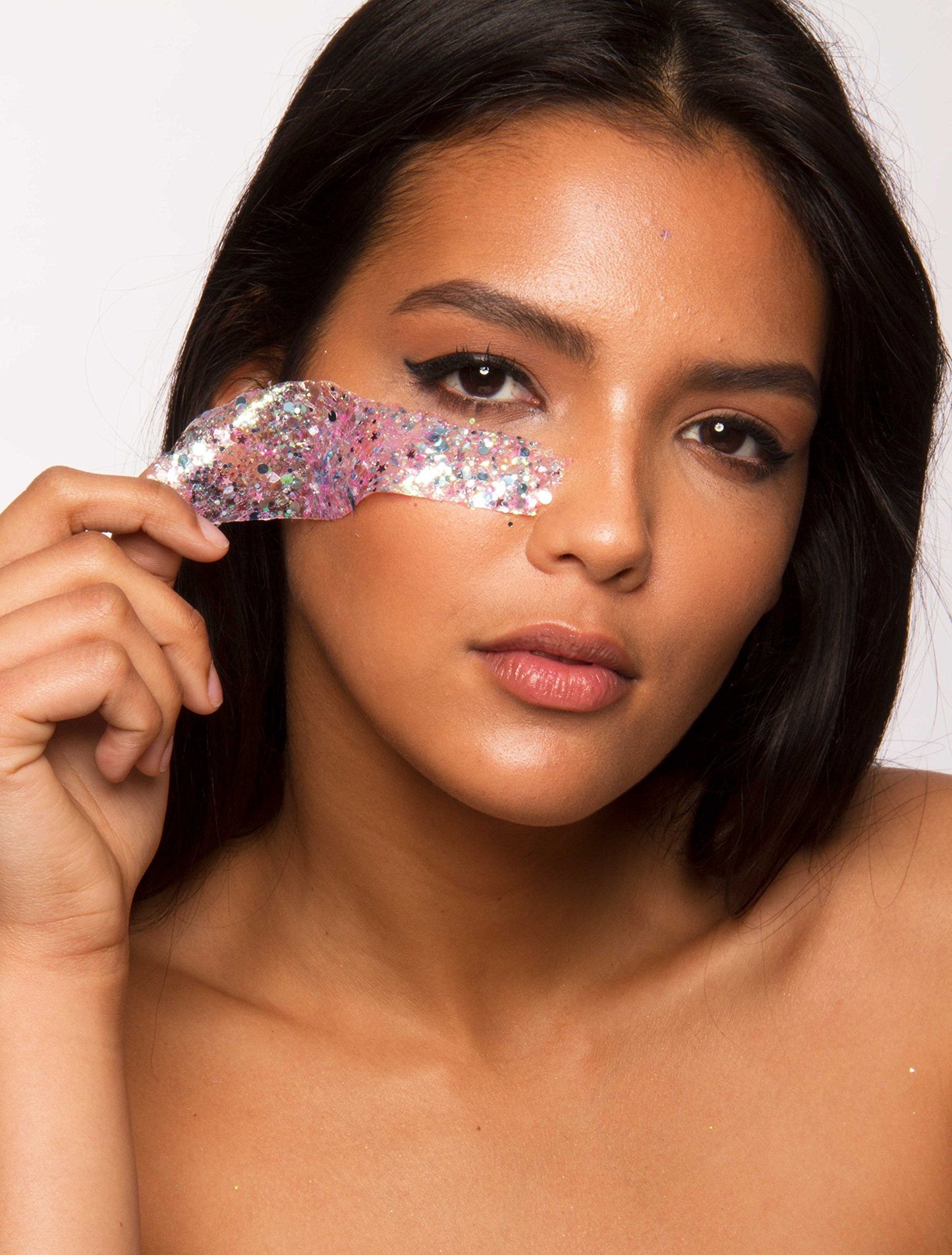 Precision brush tip of the face chunky glitter glue tube.