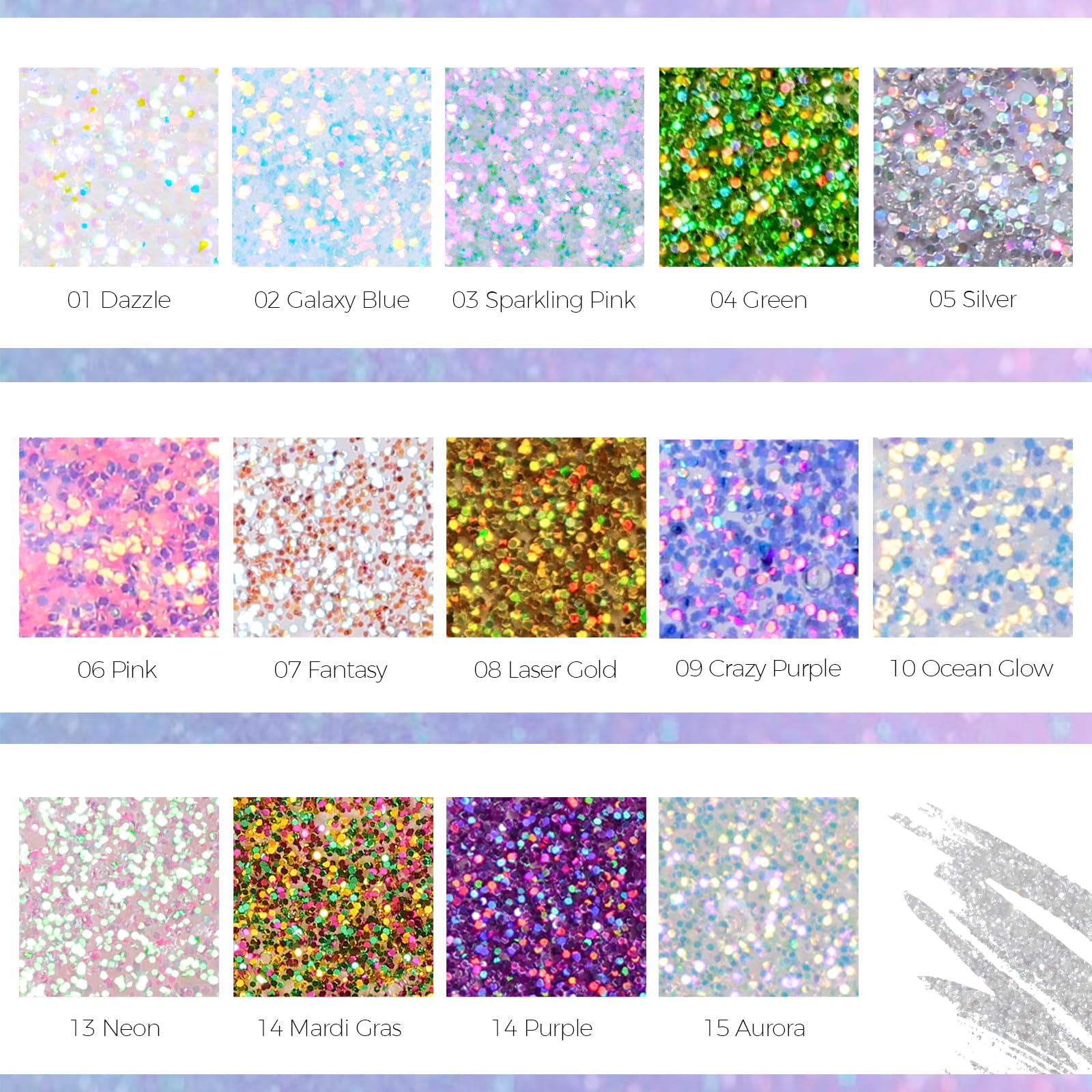 Compact 30ml travel friendly bottle of DAGEDA holographic cosmetic glitter gel