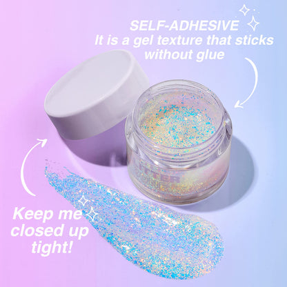 Easy removal demonstration of the self adhesive pink makeup gel using soapy water