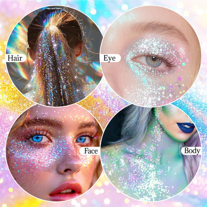 Demostration of DAGEDA cosmetic glitter stick effortlessly washing off skin with water and soap