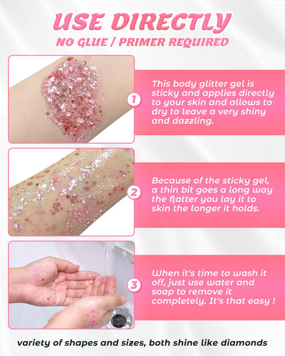Water-resistant test showing the durable formula of the mermaid festival cosmetic gel.