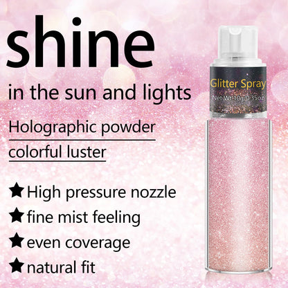 Close-up of ultra-fine holographic pink glitter particles on fabric.