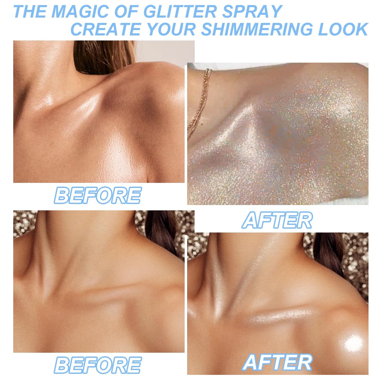 Topcent festival rave prom accessories glitter spray application demo