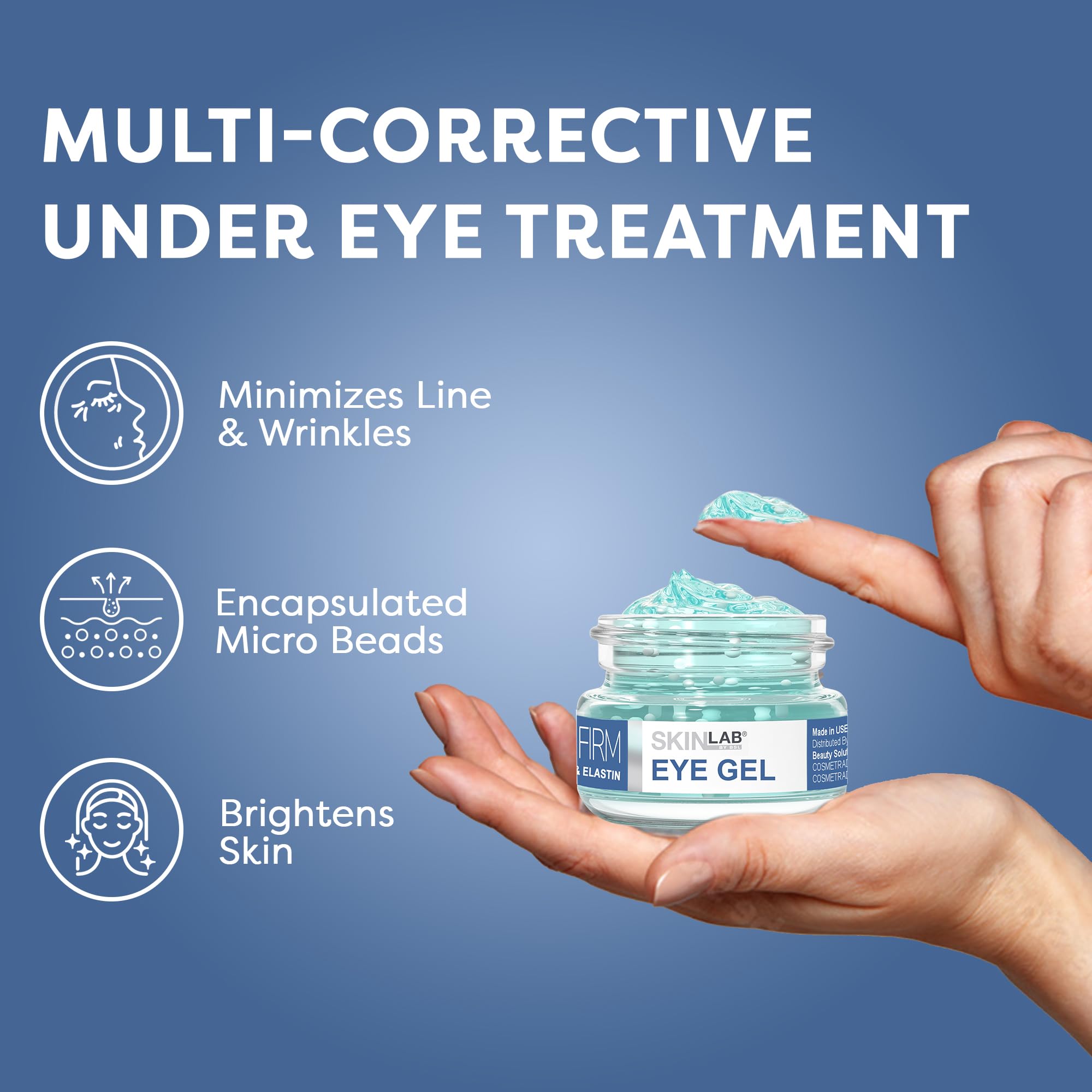 Close up of Skin Lab eye gel vitamin E micro beads