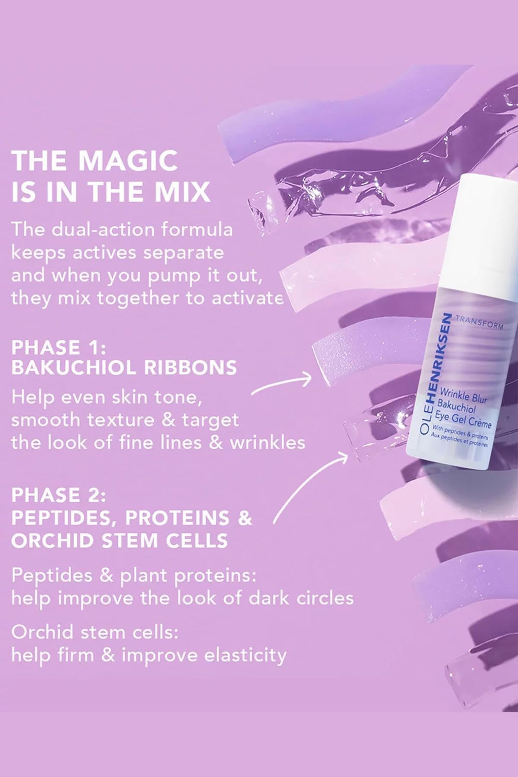 Ole Henriksen Wrinkle Blur Bakuchiol Gel Creme texture and formulation display