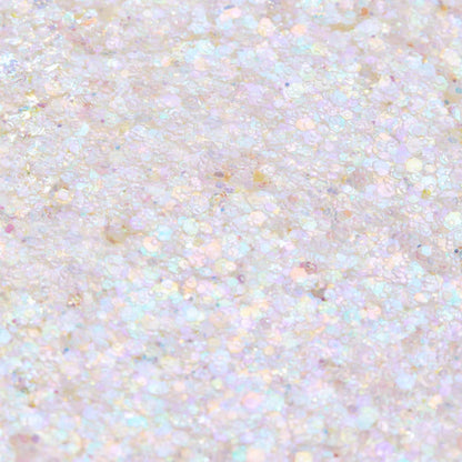 ColourPop Glitterally Obsessed Disco Lady swatch on skin showing multi-colored confetti glitter