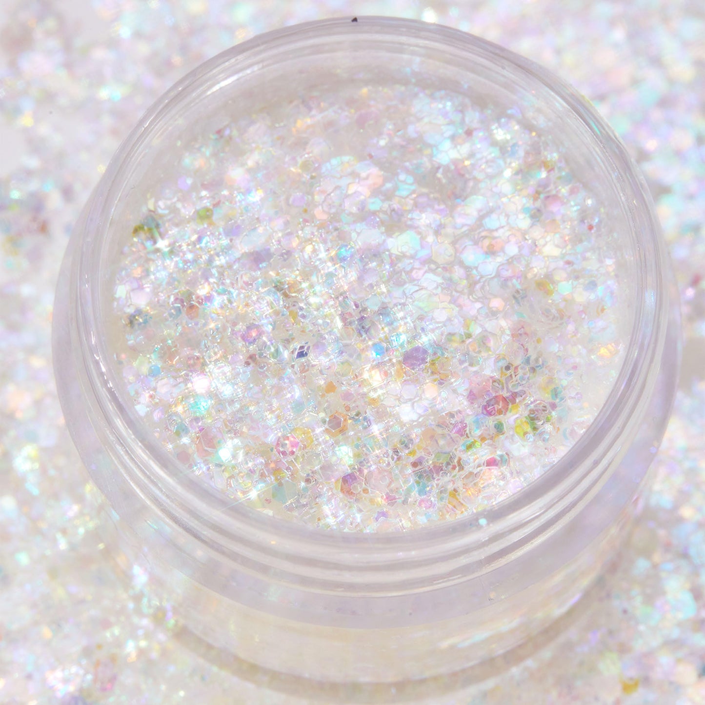 ColourPop Glitterally Obsessed applied on a model's collarbone for festival styling