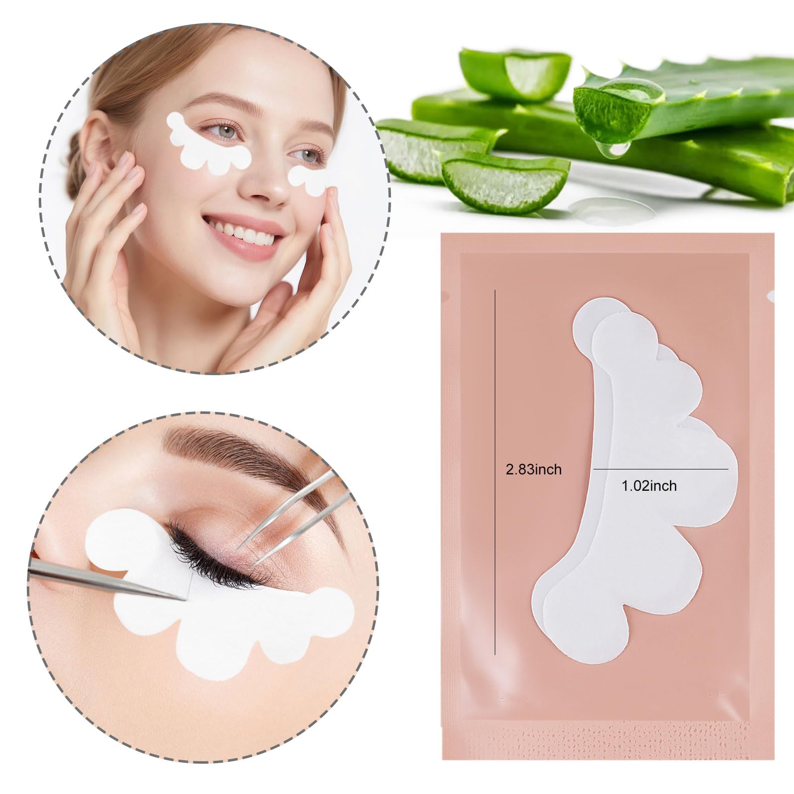 Close up of Zokoco disposable eye gel pads showing contour shape