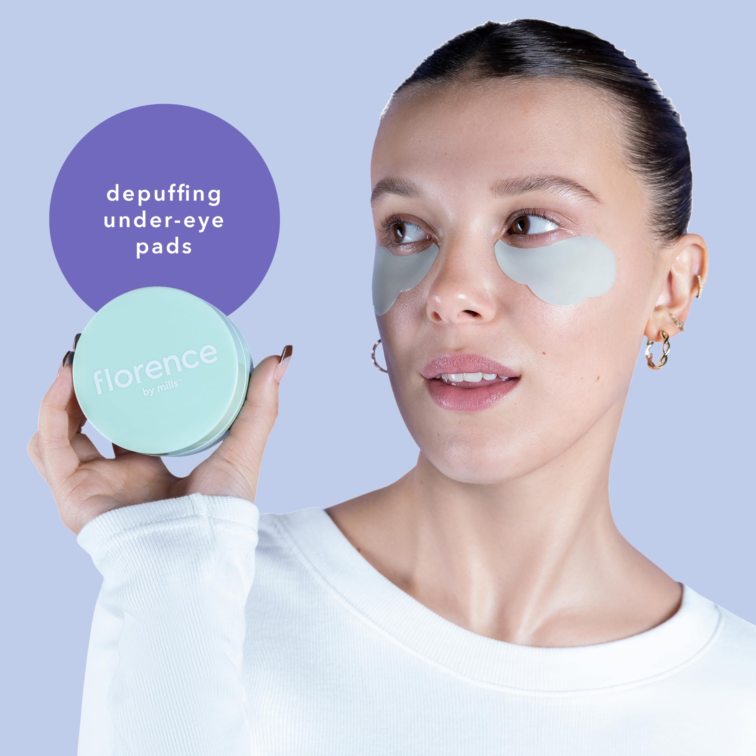 Florence By Mills cloud shaped eye gel pads inside jar