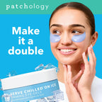 Patchology cooling blue under eye patches in open container