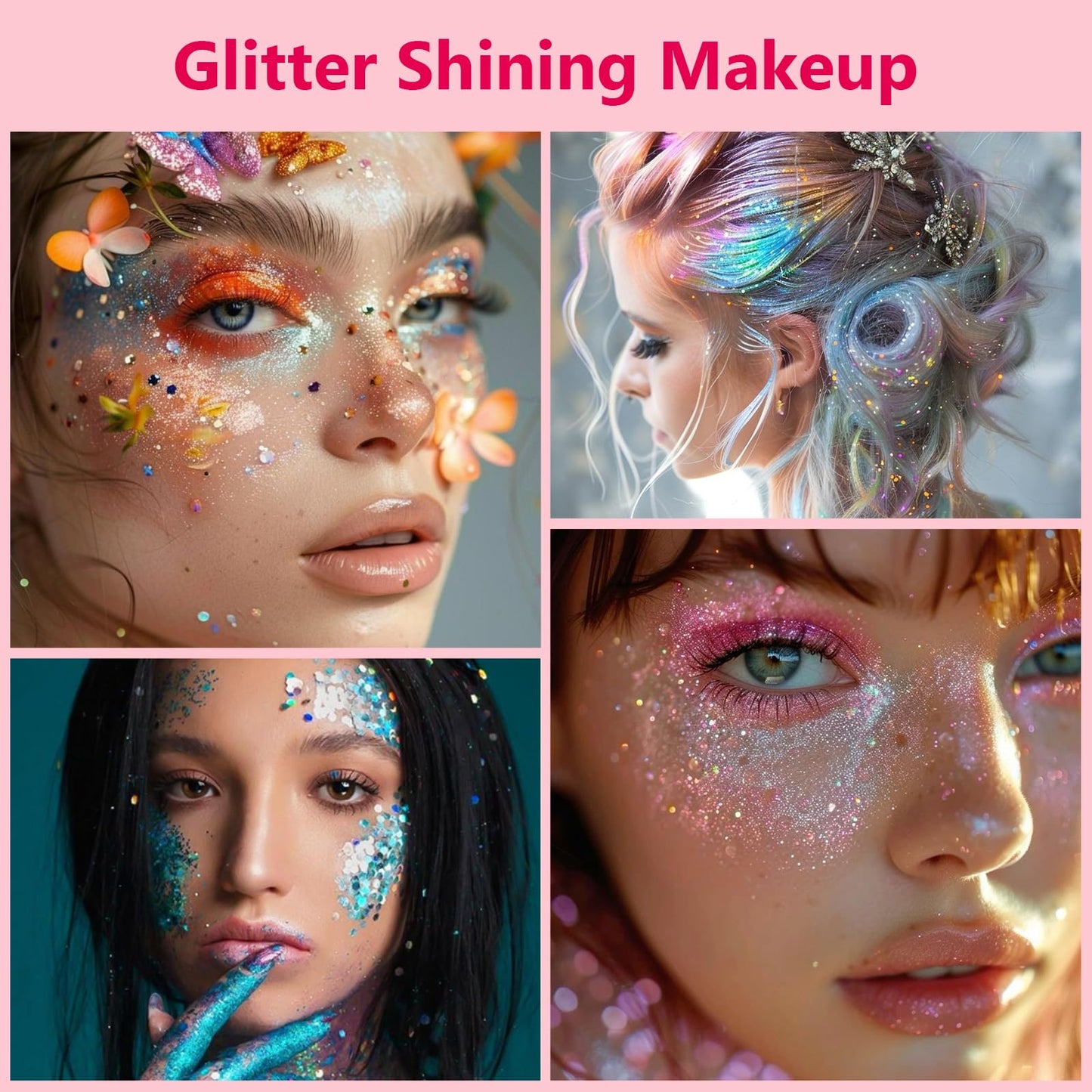Easy soap and water removal process of cosmetic glitter gel from skin