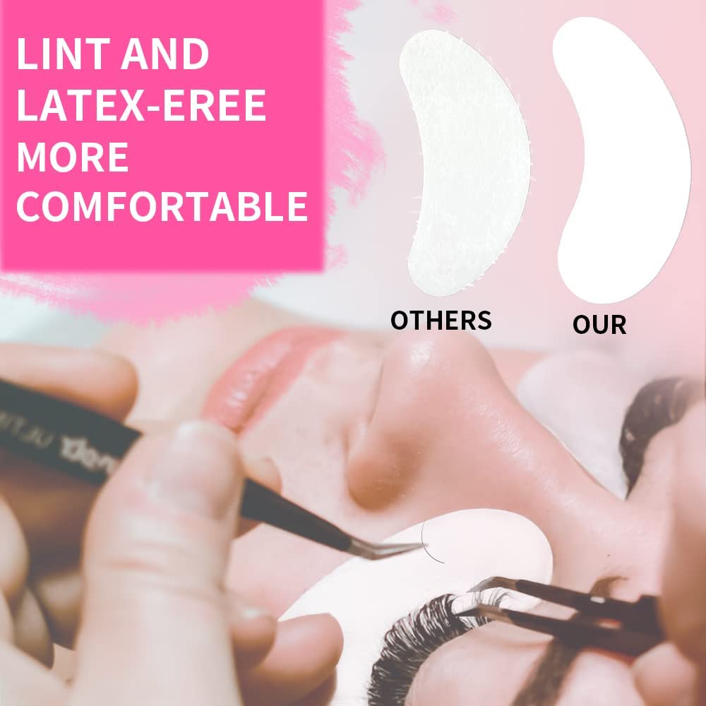 Akissos lint free lash extension pads in professional packaging