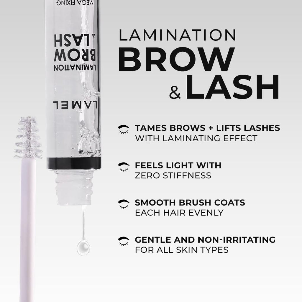 Lamel Lamination Clear Brow And Lash Gel spoolie brush applicator