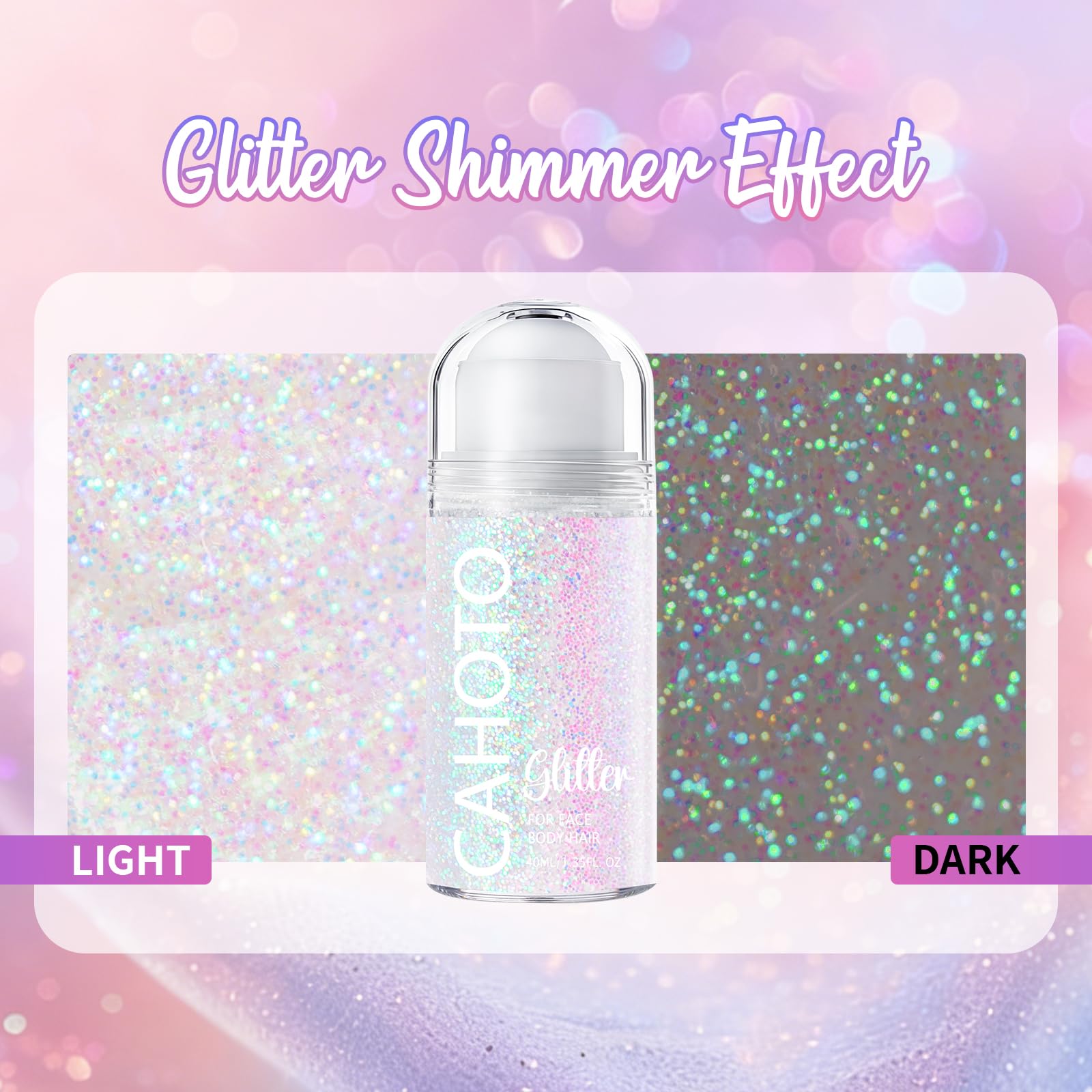 Chameleon color changing glitter sequins shifting purple and pink shades under bright party lights.