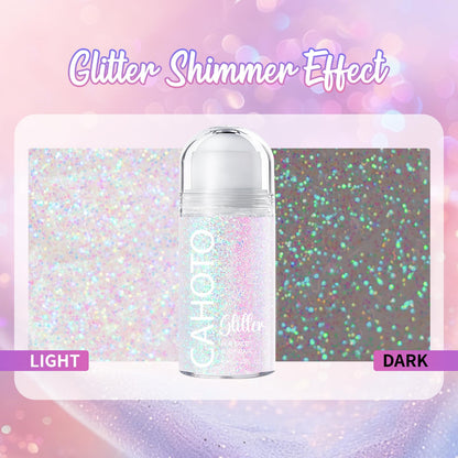 Chameleon color changing glitter sequins shifting purple and pink shades under bright party lights.
