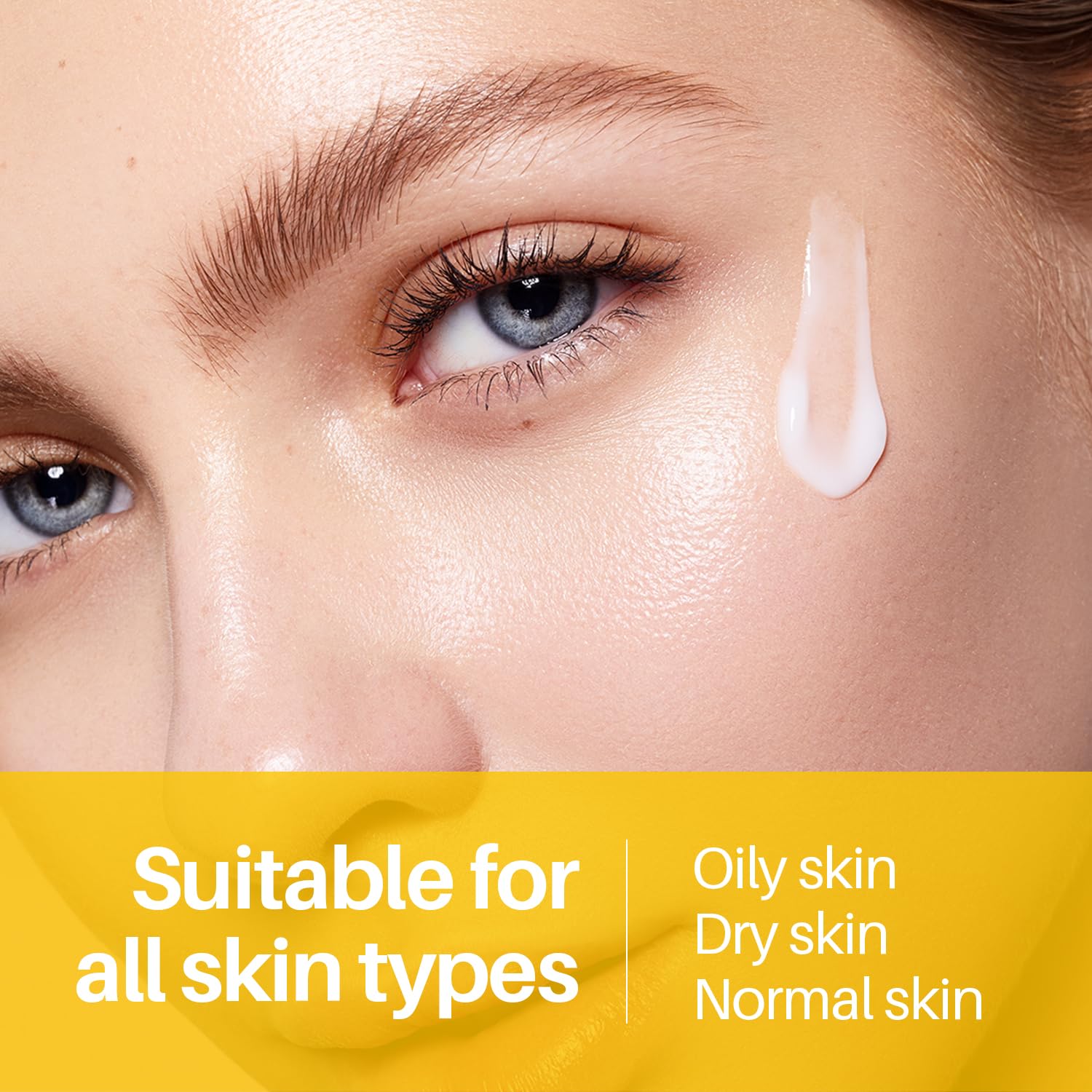 Spchannel caffeine eye cream texture on skin