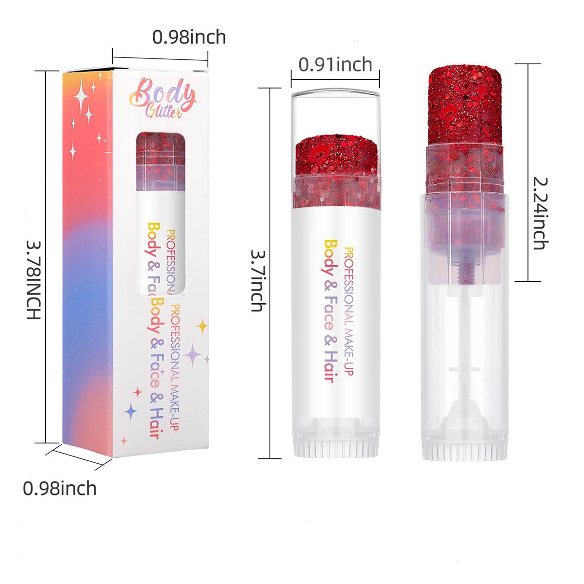 SYPAFG makeup set packaging detailing the mess-free application features.