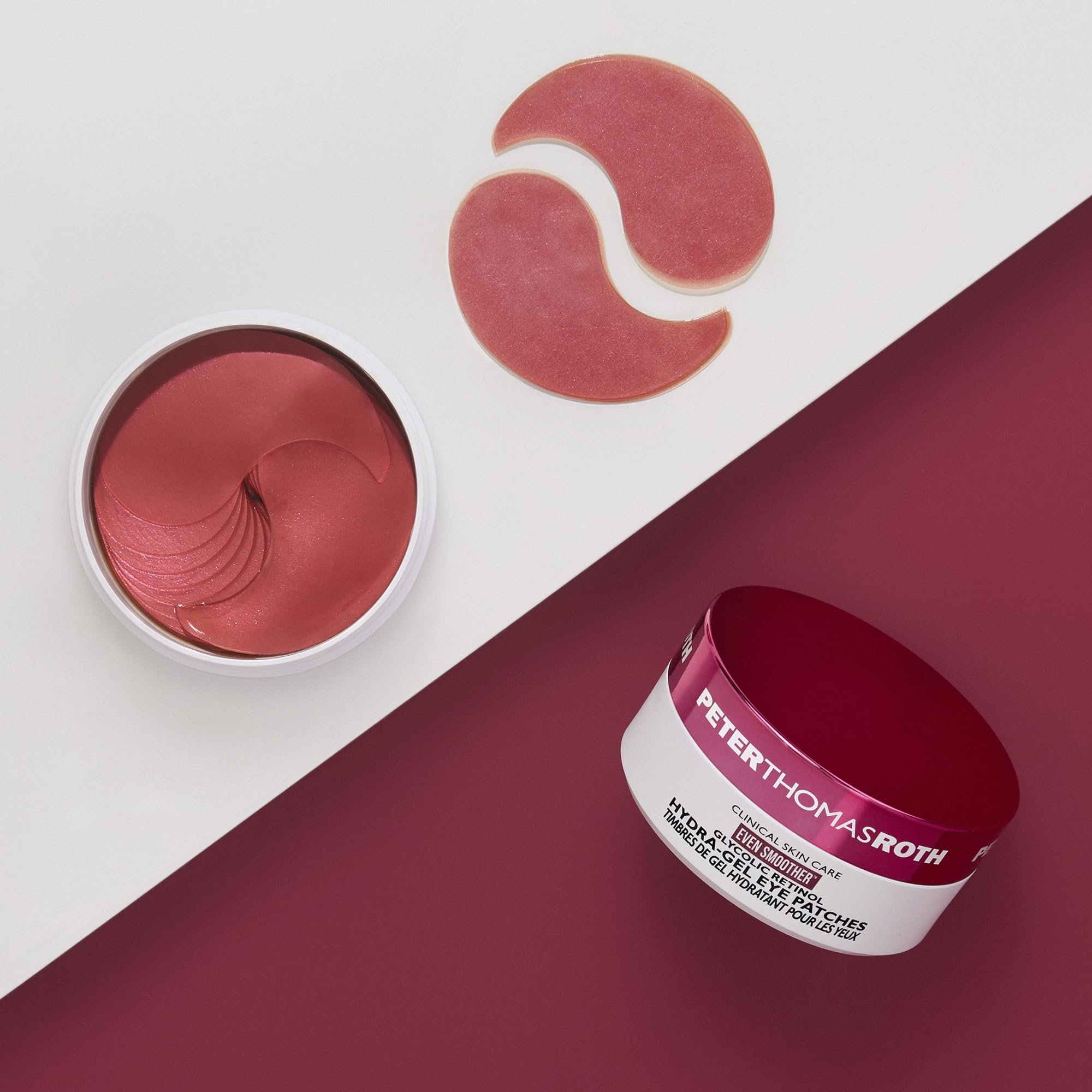 Peter Thomas Roth under-eye patches packaging showcasing ingredient details
