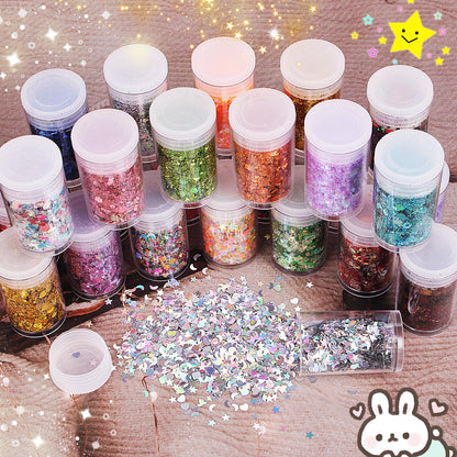 Linwulte craft glitter mixed into transparent epoxy resin for handmade jewelry and coasters