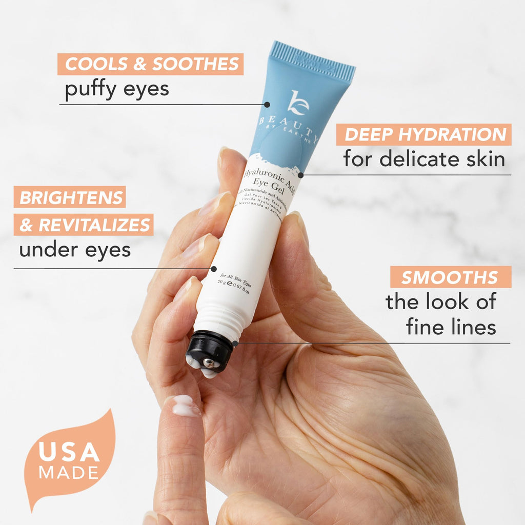 Beauty By Earth Hyaluronic Acid Eye Gel steel tip applicator