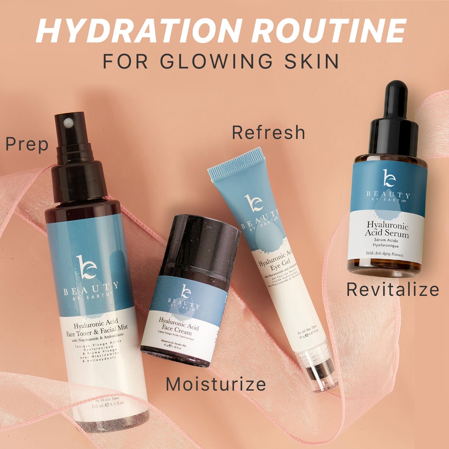 Lifestyle shot of Beauty by Earth eye gel for dark circles