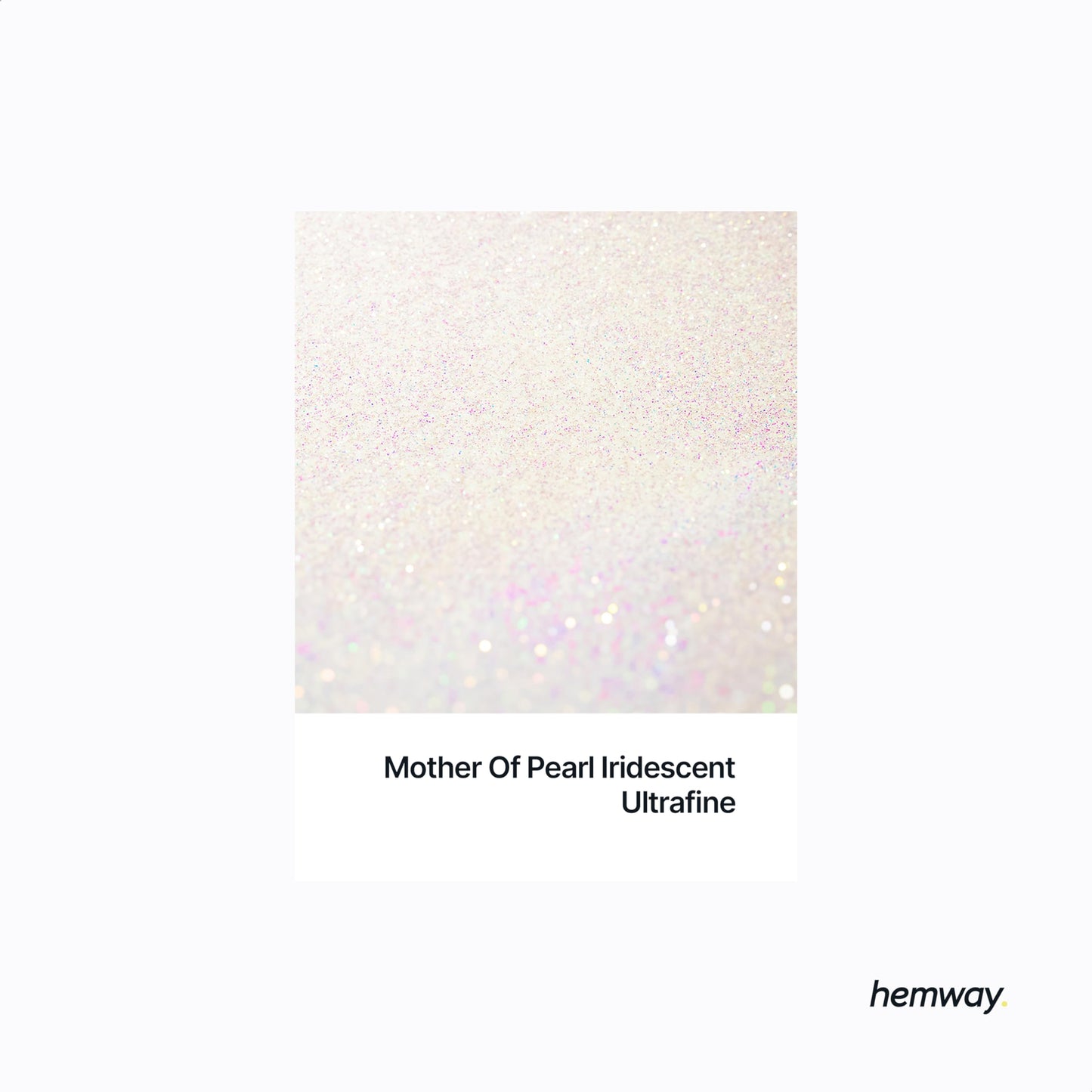 Hemway eco friendly ultrafine white cosmetic glitter texture close up