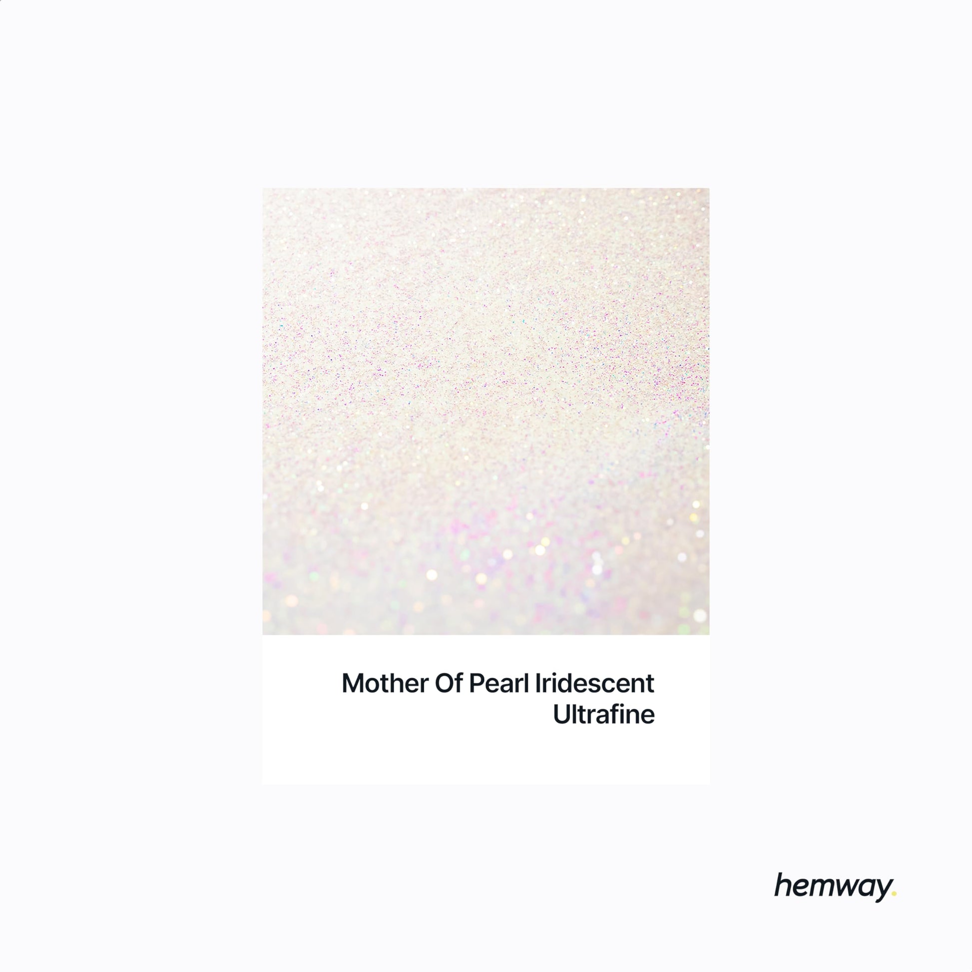 Hemway eco friendly ultrafine white cosmetic glitter texture close up