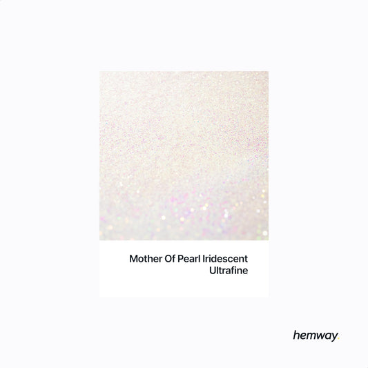 Hemway eco friendly ultrafine white cosmetic glitter texture close up
