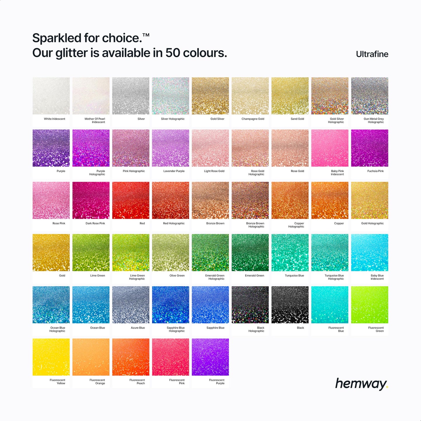 Hemway ultrafine glitter used for creative nail art design application