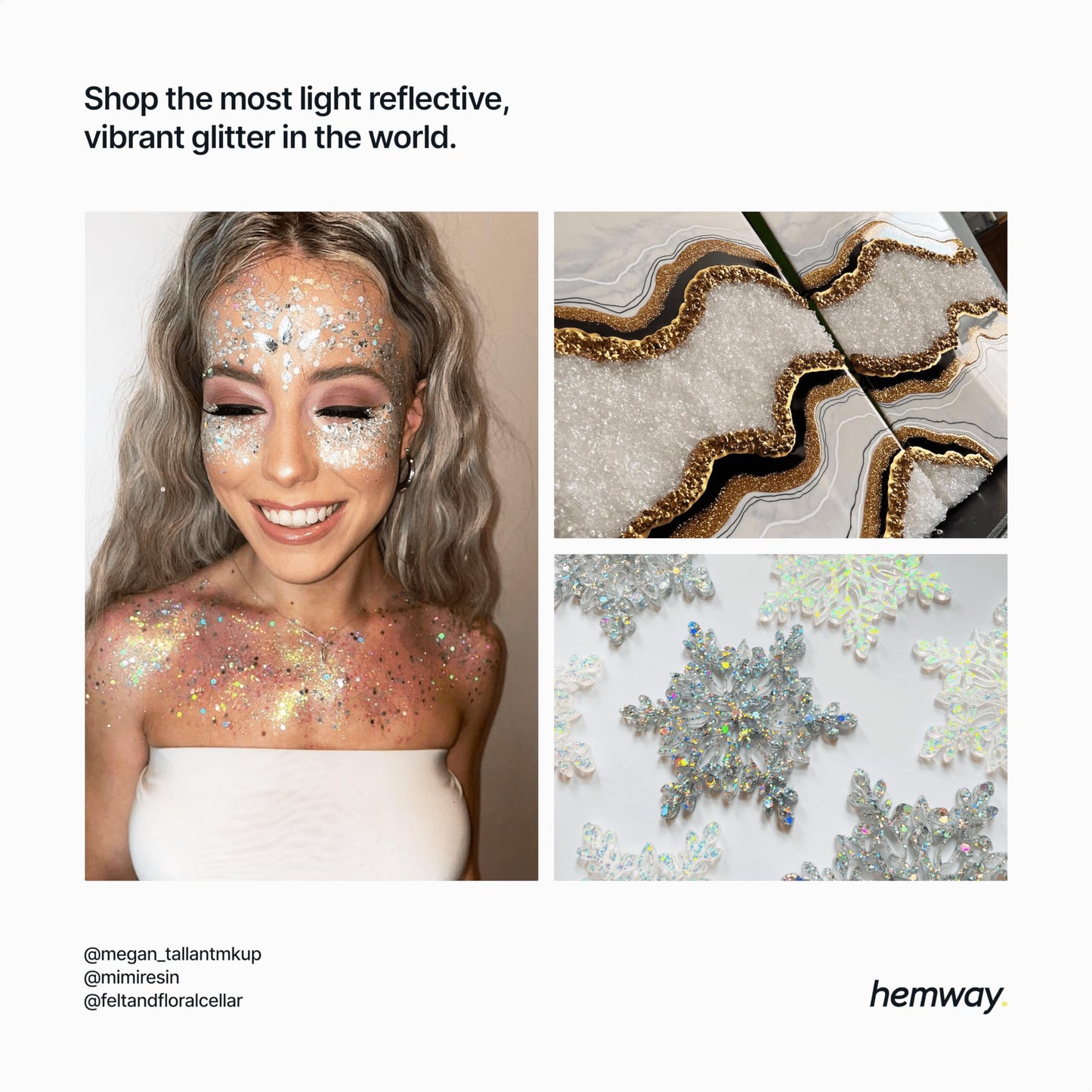 Hemway biodegradable iridescent shimmer mixed into a clear craft resin project