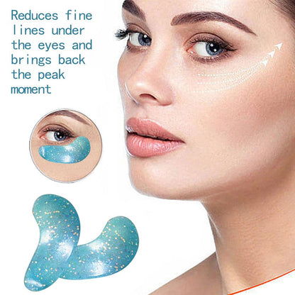 Person applying refreshing gel eye patches for dark circles