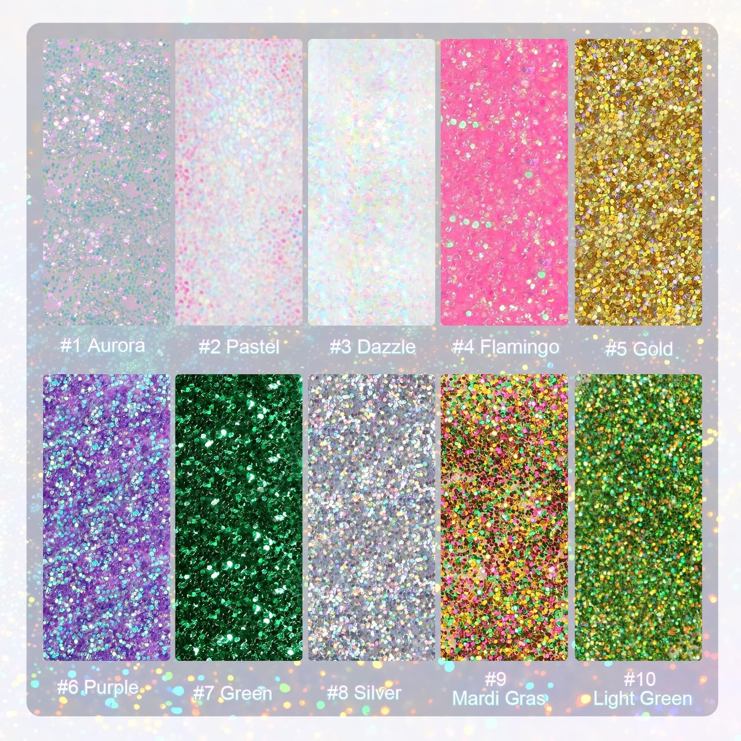 Close up view of the roller ball applicator mechanism on the holographic body glitter container