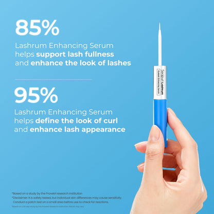 Model applying Seapuri lash growth serum to roots