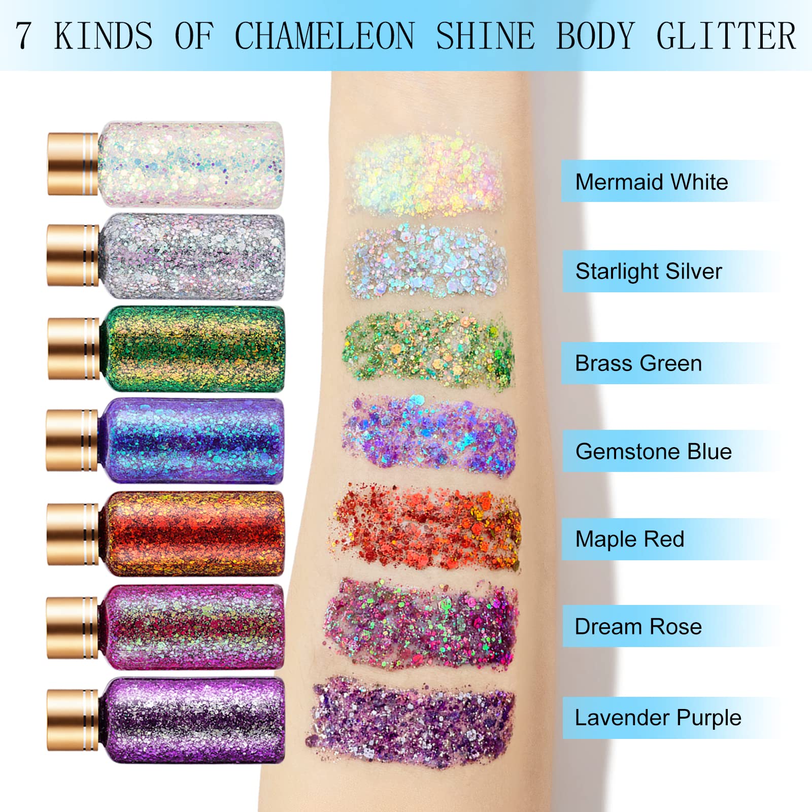 Self adhesive holographic festival cosmetic glitter gel texture close up view