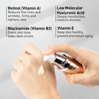 +1Herolabs Retinol Serum packaging back label details