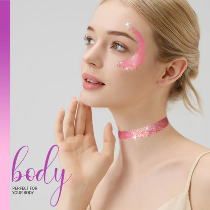 Teenitor cosmetic glitter gel packaging with applicator sticks included