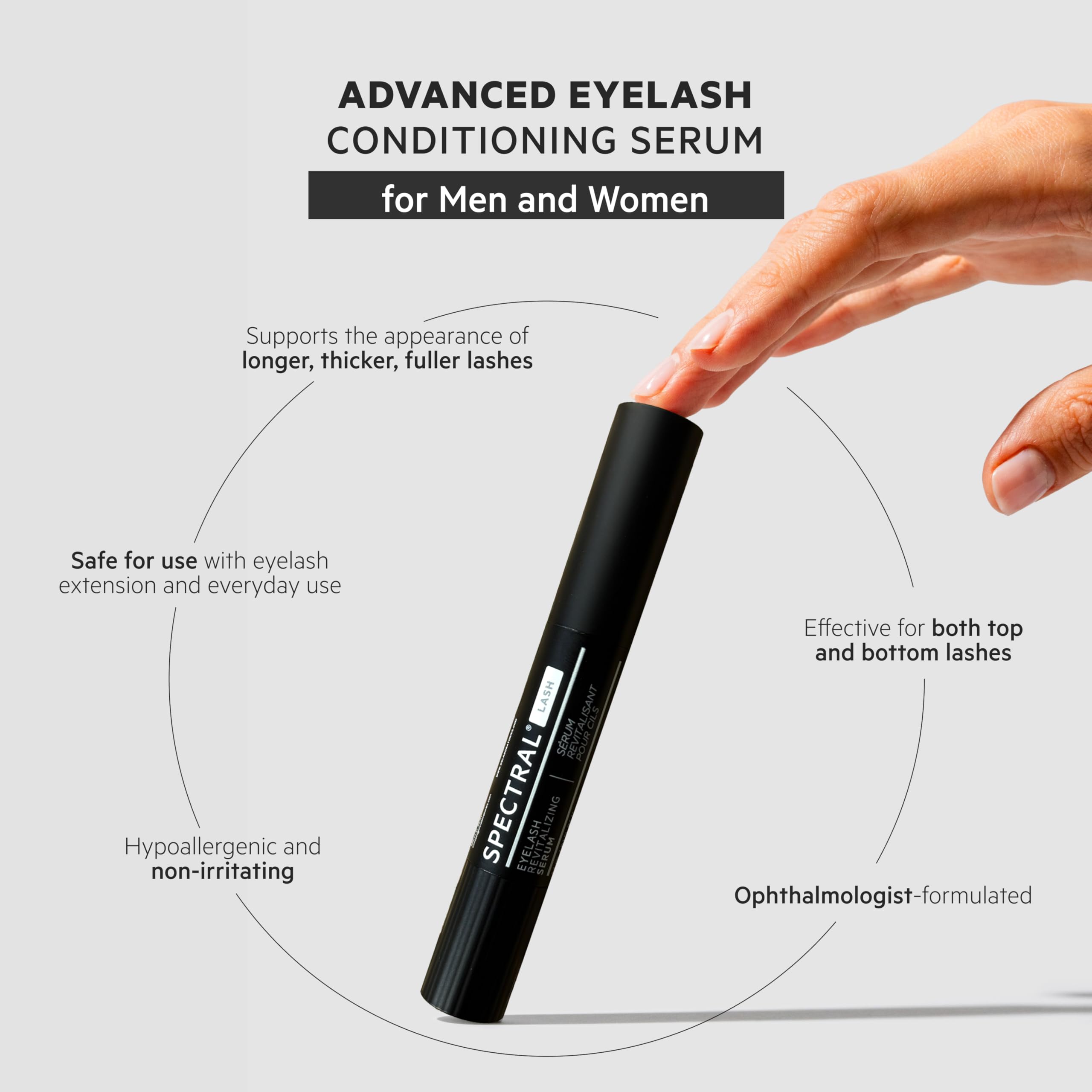 DS Laboratories lash serum applicator tip detail