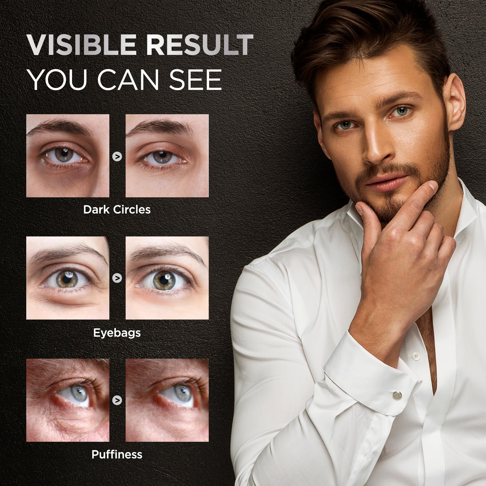 Razonix men eye serum cooling rollerball applicator detail