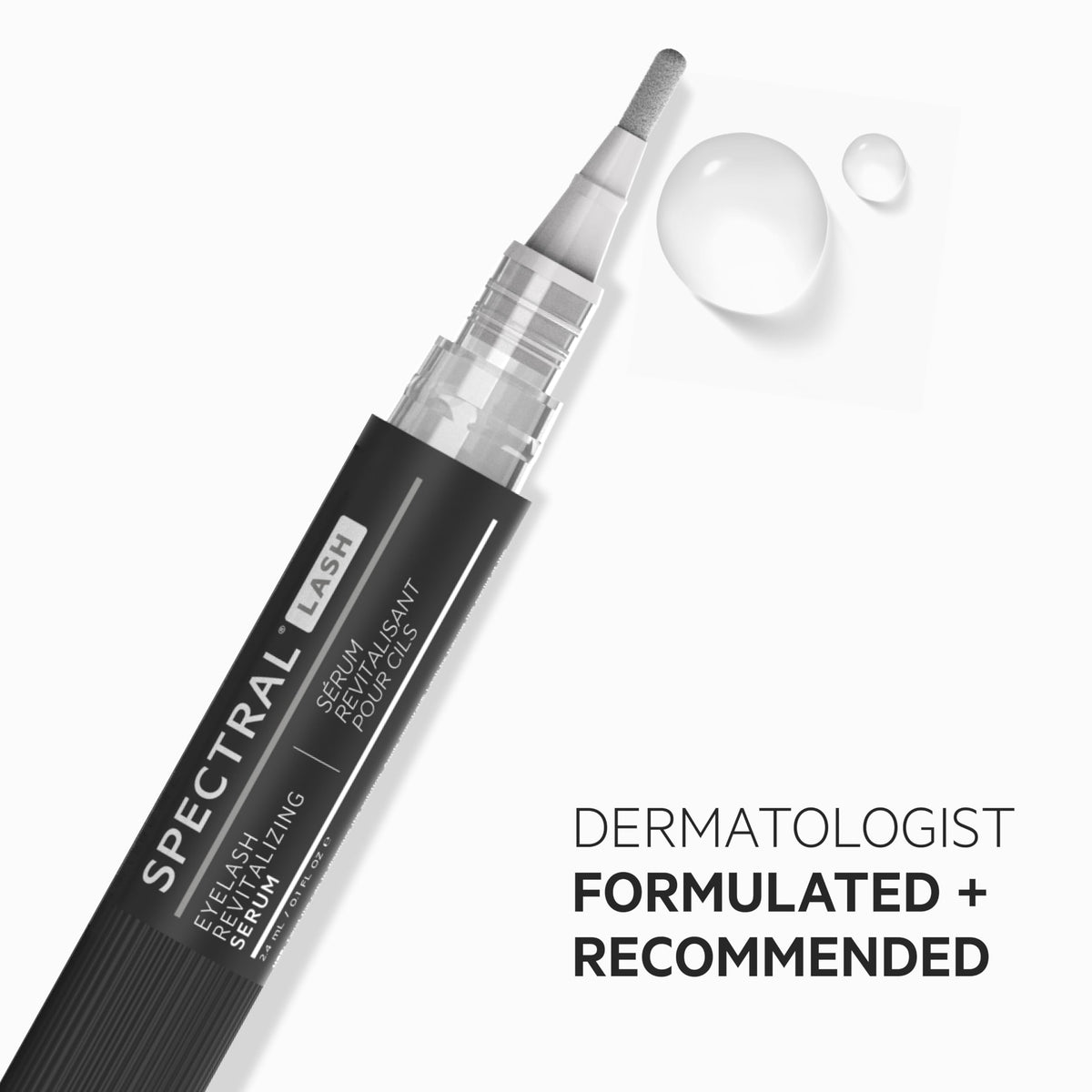 Derma Angel Spectral Lash Eyelash Conditioning Serum back label information