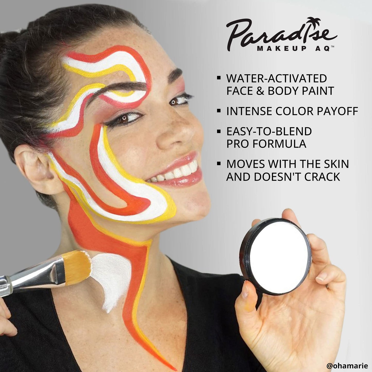 Mehron stage and screen performance face paint graphic liner pigment pot close up