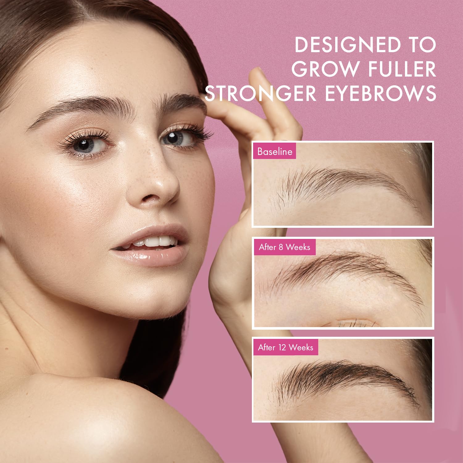 Blooskim natural brow enhancing serum bottle with application brush