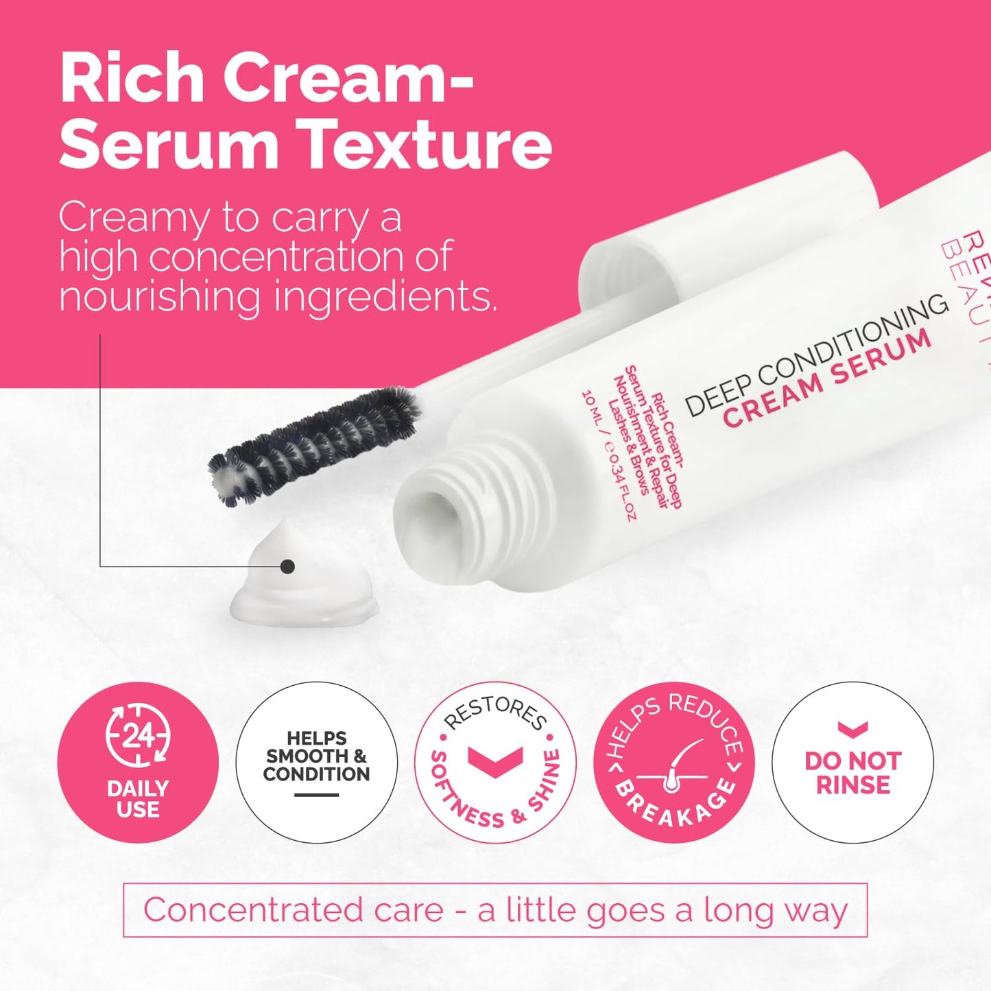 RB Renata Beauty Lash and Brow Conditioner Serum texture demonstration