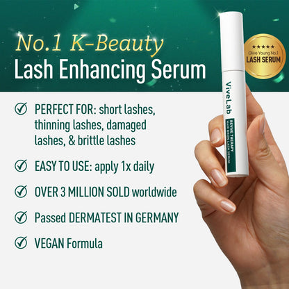 Korean dermatologist-developed lash serum packaging